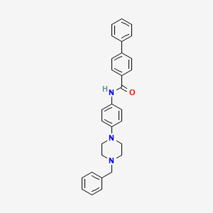 N-[4-(4-benzyl-1-piperazinyl)phenyl]-4-biphenylcarboxamide