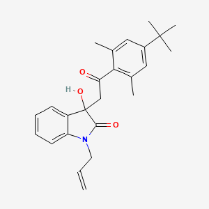 3-[2-(4-tert-butyl-2,6-dimethylphenyl)-2-oxoethyl]-3-hydroxy-1-(prop-2-en-1-yl)-1,3-dihydro-2H-indol-2-one