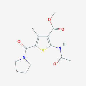 methyl 2-(acetylamino)-4-methyl-5-(1-pyrrolidinylcarbonyl)-3-thiophenecarboxylate