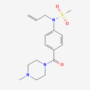 molecular formula C16H23N3O3S B4207939 N-{4-[(4-methylpiperazin-1-yl)carbonyl]phenyl}-N-(prop-2-en-1-yl)methanesulfonamide 