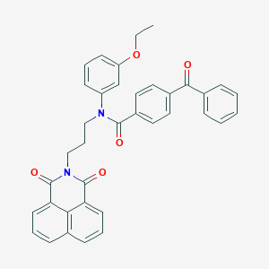 molecular formula C37H30N2O5 B420794 4-benzoyl-N-[3-(1,3-dioxo-1H-benzo[de]isoquinolin-2(3H)-yl)propyl]-N-(3-ethoxyphenyl)benzamide 