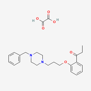 molecular formula C25H32N2O6 B4207947 1-[2-[3-(4-Benzylpiperazin-1-yl)propoxy]phenyl]propan-1-one;oxalic acid 