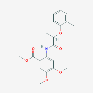 molecular formula C20H23NO6 B4207955 Methyl 4,5-dimethoxy-2-[2-(2-methylphenoxy)propanoylamino]benzoate 