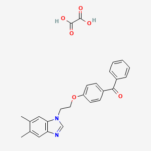 [4-[2-(5,6-Dimethylbenzimidazol-1-yl)ethoxy]phenyl]-phenylmethanone;oxalic acid