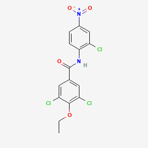 molecular formula C15H11Cl3N2O4 B4207971 3,5-dichloro-N-(2-chloro-4-nitrophenyl)-4-ethoxybenzamide 