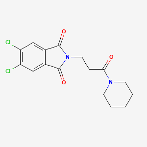 5,6-Dichloro-2-(3-oxo-3-piperidin-1-ylpropyl)isoindole-1,3-dione