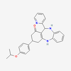 3-(4-isopropoxyphenyl)-11-(2-pyridinyl)-2,3,4,5,10,11-hexahydro-1H-dibenzo[b,e][1,4]diazepin-1-one