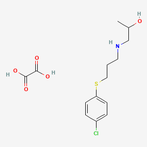 1-[3-(4-Chlorophenyl)sulfanylpropylamino]propan-2-ol;oxalic acid