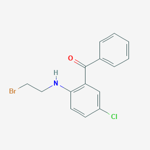 molecular formula C15H13BrClNO B420802 {2-[(2-Bromoethyl)amino]-5-chlorophenyl}(phenyl)methanone CAS No. 20381-25-3