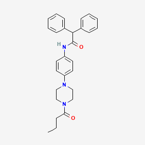 N-[4-(4-butanoylpiperazin-1-yl)phenyl]-2,2-diphenylacetamide