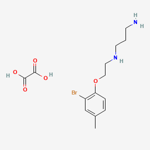 N'-[2-(2-bromo-4-methylphenoxy)ethyl]propane-1,3-diamine;oxalic acid