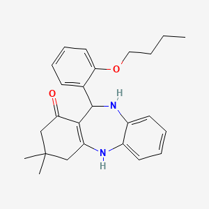 11-(2-butoxyphenyl)-3,3-dimethyl-2,3,4,5,10,11-hexahydro-1H-dibenzo[b,e][1,4]diazepin-1-one