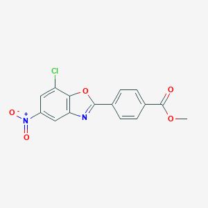 molecular formula C15H9ClN2O5 B420804 Methyl 4-(7-chloro-5-nitro-1,3-benzoxazol-2-yl)benzoate 