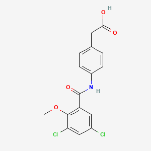 {4-[(3,5-dichloro-2-methoxybenzoyl)amino]phenyl}acetic acid