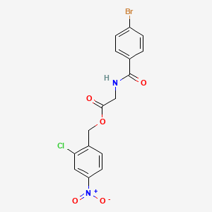 2-Chloro-4-nitrobenzyl 2-[(4-bromobenzoyl)amino]acetate