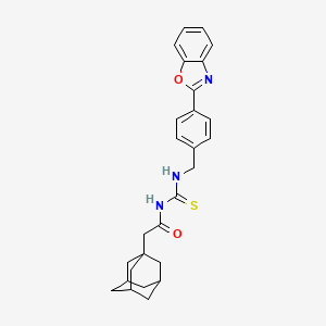 2-(1-adamantyl)-N-({[4-(1,3-benzoxazol-2-yl)benzyl]amino}carbonothioyl)acetamide