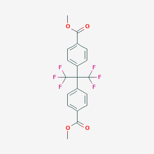 molecular formula C19H14F6O4 B420806 Methyl 4-[2,2,2-trifluoro-1-[4-(methoxycarbonyl)phenyl]-1-(trifluoromethyl)ethyl]benzoate 