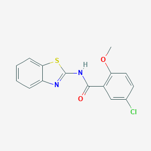 molecular formula C15H11ClN2O2S B420807 N-(1,3-benzothiazol-2-yl)-5-chloro-2-methoxybenzamide CAS No. 312743-40-1