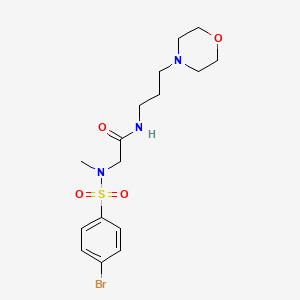 molecular formula C16H24BrN3O4S B4208075 N~2~-[(4-bromophenyl)sulfonyl]-N~2~-methyl-N~1~-[3-(4-morpholinyl)propyl]glycinamide 