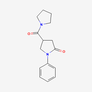 1-phenyl-4-(1-pyrrolidinylcarbonyl)-2-pyrrolidinone