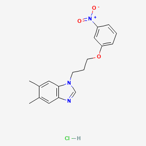 molecular formula C18H20ClN3O3 B4208093 5,6-Dimethyl-1-[3-(3-nitrophenoxy)propyl]benzimidazole;hydrochloride 