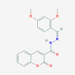 molecular formula C19H16N2O5 B420810 N'-(2,4-dimethoxybenzylidene)-2-oxo-2H-chromene-3-carbohydrazide 