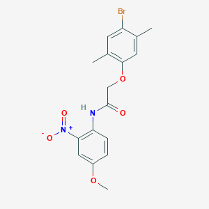 molecular formula C17H17BrN2O5 B4208108 2-(4-bromo-2,5-dimethylphenoxy)-N-(4-methoxy-2-nitrophenyl)acetamide 