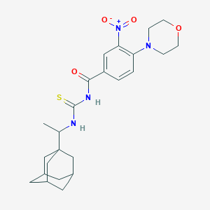 molecular formula C24H32N4O4S B4208116 4-(morpholin-4-yl)-3-nitro-N-{[1-(tricyclo[3.3.1.1~3,7~]dec-1-yl)ethyl]carbamothioyl}benzamide 