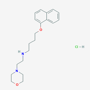 molecular formula C20H29ClN2O2 B4208159 N-(2-morpholin-4-ylethyl)-4-naphthalen-1-yloxybutan-1-amine;hydrochloride 