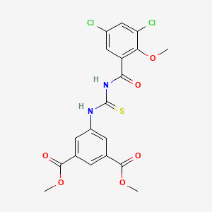 dimethyl 5-({[(3,5-dichloro-2-methoxybenzoyl)amino]carbonothioyl}amino)isophthalate