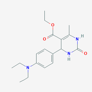 molecular formula C18H25N3O3 B420817 Ethyl 4-(4-(diethylamino)phenyl)-6-methyl-2-oxo-1,2,3,4-tetrahydropyrimidine-5-carboxylate CAS No. 300835-08-9