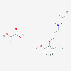 1-[3-(2,6-Dimethoxyphenoxy)propylamino]propan-2-ol;oxalic acid