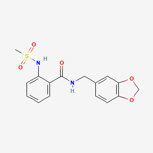 N-(2H-1,3-BENZODIOXOL-5-YLMETHYL)-2-METHANESULFONAMIDOBENZAMIDE