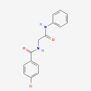 molecular formula C15H13BrN2O2 B4208202 N-(2-anilino-2-oxoethyl)-4-bromobenzamide 