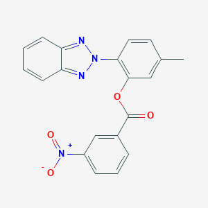 molecular formula C20H14N4O4 B420822 2-(2H-1,2,3-benzotriazol-2-yl)-5-methylphenyl 3-nitrobenzoate 