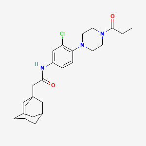 2-(1-adamantyl)-N-[3-chloro-4-(4-propionyl-1-piperazinyl)phenyl]acetamide