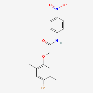 molecular formula C16H15BrN2O4 B4208234 2-(4-bromo-2,5-dimethylphenoxy)-N-(4-nitrophenyl)acetamide 