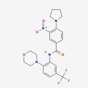 N-[2-(4-morpholinyl)-5-(trifluoromethyl)phenyl]-3-nitro-4-(1-pyrrolidinyl)benzamide