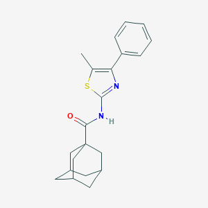 molecular formula C21H24N2OS B420826 N-(5-methyl-4-phenyl-1,3-thiazol-2-yl)adamantane-1-carboxamide 