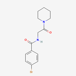 4-bromo-N-[2-oxo-2-(1-piperidinyl)ethyl]benzamide