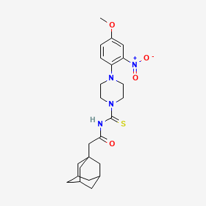 2-(1-adamantyl)-N-{[4-(4-methoxy-2-nitrophenyl)-1-piperazinyl]carbonothioyl}acetamide