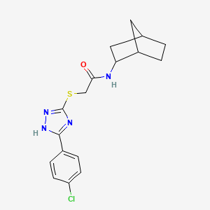 N-bicyclo[2.2.1]hept-2-yl-2-{[5-(4-chlorophenyl)-4H-1,2,4-triazol-3-yl]thio}acetamide