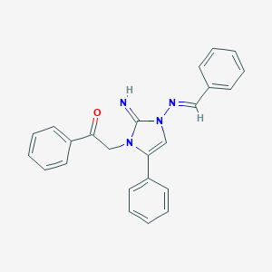 molecular formula C24H20N4O B420831 2-[3-(benzylideneamino)-2-imino-5-phenyl-2,3-dihydro-1H-imidazol-1-yl]-1-phenylethanone 