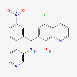 5-Chloro-7-[(3-nitrophenyl)-(pyridin-3-ylamino)methyl]quinolin-8-ol