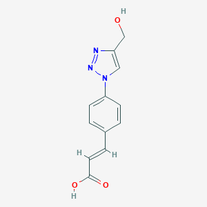 molecular formula C12H11N3O3 B420833 3-{4-[4-(hydroxymethyl)-1H-1,2,3-triazol-1-yl]phenyl}acrylic acid 