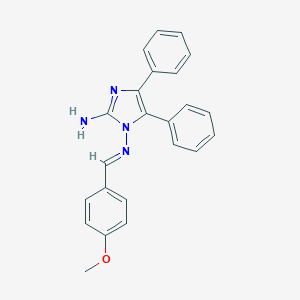 molecular formula C23H20N4O B420834 N-(2-amino-4,5-diphenyl-1H-imidazol-1-yl)-N-(4-methoxybenzylidene)amine CAS No. 736177-20-1