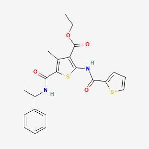 ethyl 4-methyl-5-{[(1-phenylethyl)amino]carbonyl}-2-[(2-thienylcarbonyl)amino]-3-thiophenecarboxylate