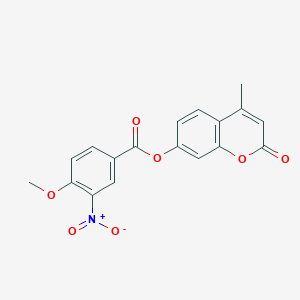 (4-Methyl-2-oxochromen-7-yl) 4-methoxy-3-nitrobenzoate