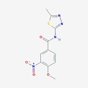 molecular formula C11H10N4O4S B420837 4-methoxy-N-(5-methyl-1,3,4-thiadiazol-2-yl)-3-nitrobenzamide 