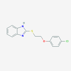 molecular formula C15H13ClN2OS B420839 2-{[2-(4-Chlorophenoxy)ethyl]thio}-1H-benzimidazole CAS No. 312749-73-8